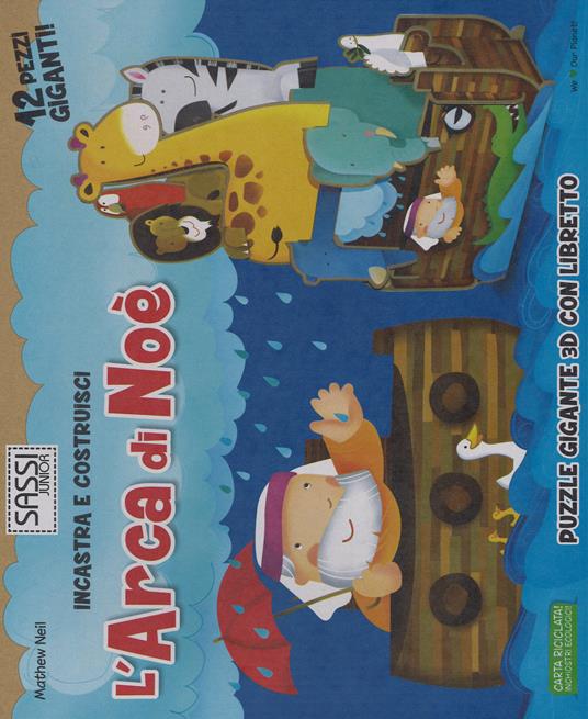 L'arca di Noè. Incastra e costruisci. Libro puzzle. Ediz. illustrata - Mathew Neil - copertina