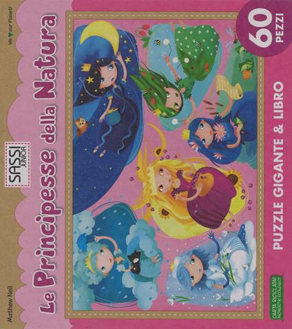 Le principesse della natura. Puzzle gigante. Ediz. illustrata. Con libro - Mathew Neil - copertina