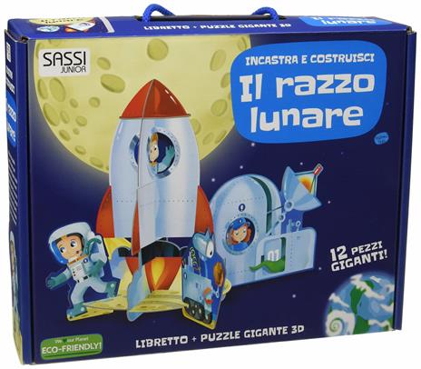 Il razzo lunare. Incastra e costruisci. Libro puzzle - Mathew Neil - copertina