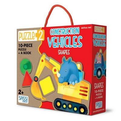 Construction vehicles. Shapes. Libro puzzle gigante. Ediz. illustrata. Con puzzle - Mathew Neil - copertina