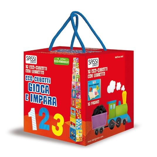 Gioca e impara. Numeri, forme, colori, animali. Eco-cubotti. Ediz. a colori. Con gadget - Mathew Neil,Matteo Gaule - copertina