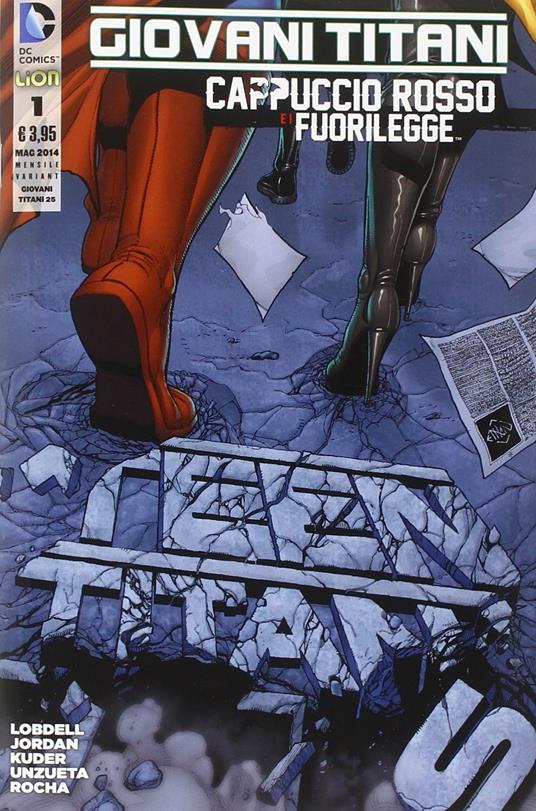 Giovani titani. Cappuccio Rosso. Ediz. variant. Vol. 1 - copertina