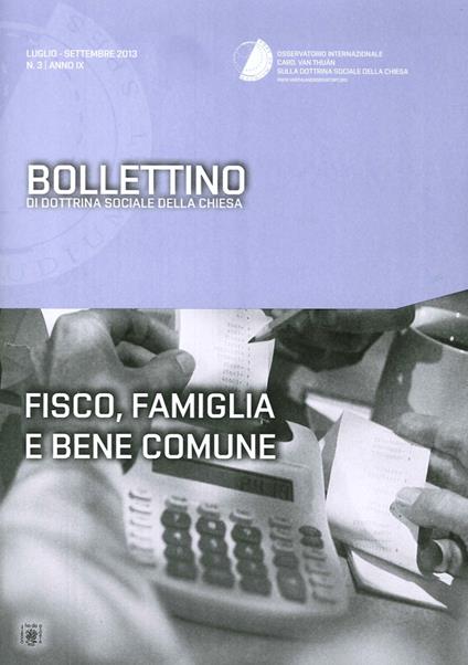 Fisco, famiglia e bene comune - copertina