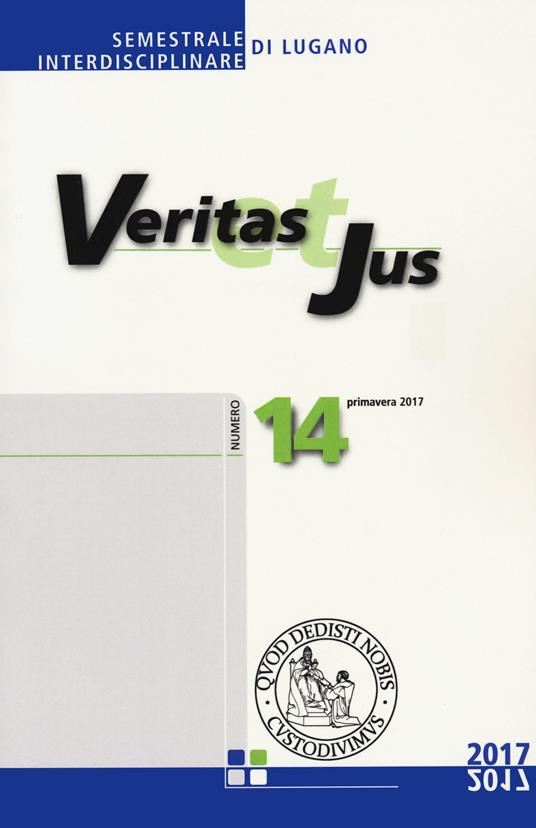 Veritas et Jus (2017). Vol. 14 - copertina