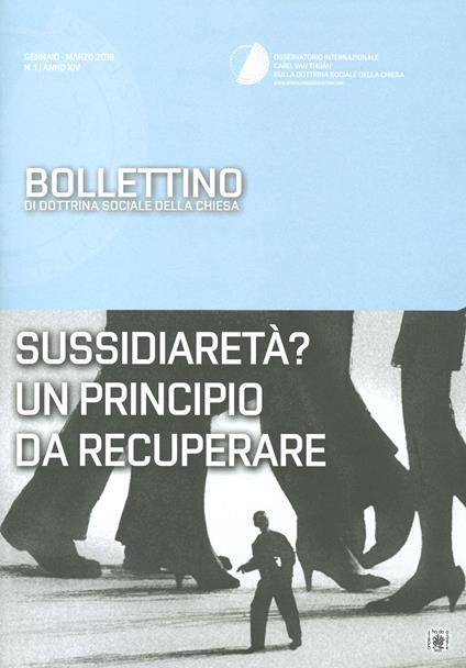 Bollettino di dottrina sociale della Chiesa (2018). Vol. 1 - copertina