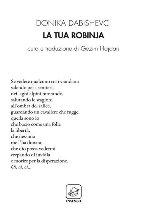 La tua Robinja. Testo albanese a fronte - Donika Dabishevci,Gëzim Hajdari - ebook