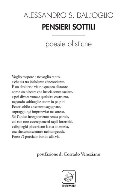 Pensieri sottili. Poesie olistiche - Lorenzo Molino - copertina