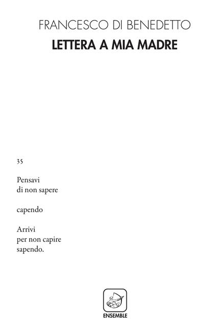 Lettera a mia madre - Francesco Di Benedetto - copertina