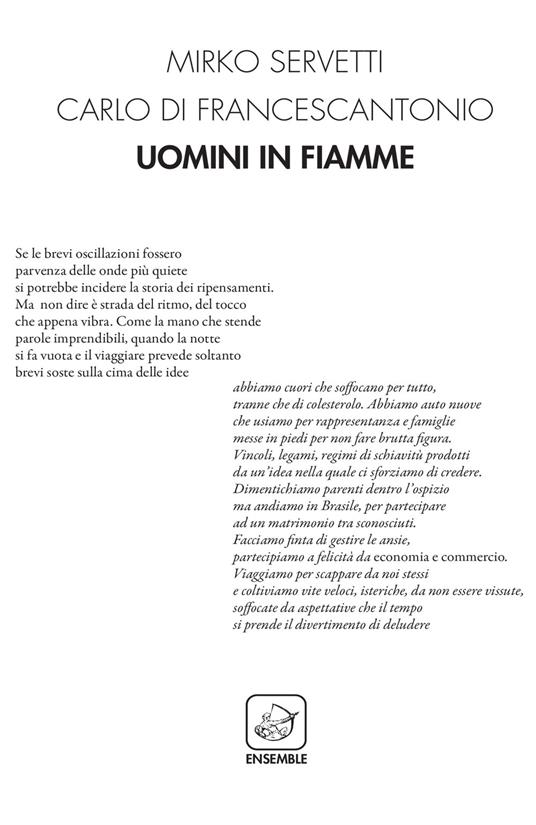 Uomini in fiamme - Mirko Servetti,Carlo Di Francescantonio - copertina