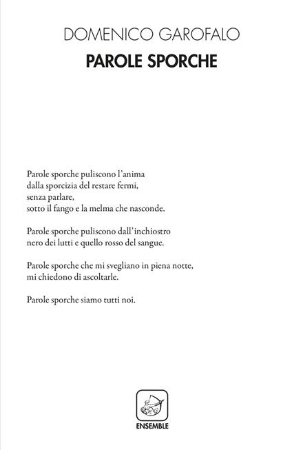 Parole sporche - Domenico Garofalo - copertina