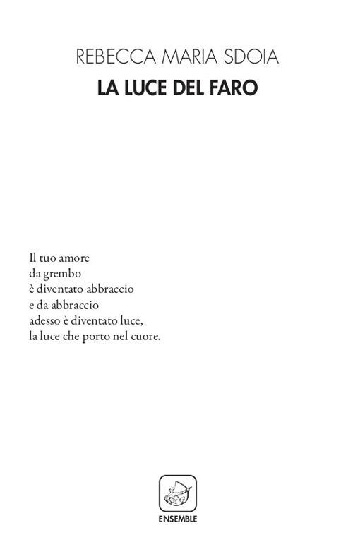 La luce del faro - Rebecca Maria Sdoia - copertina