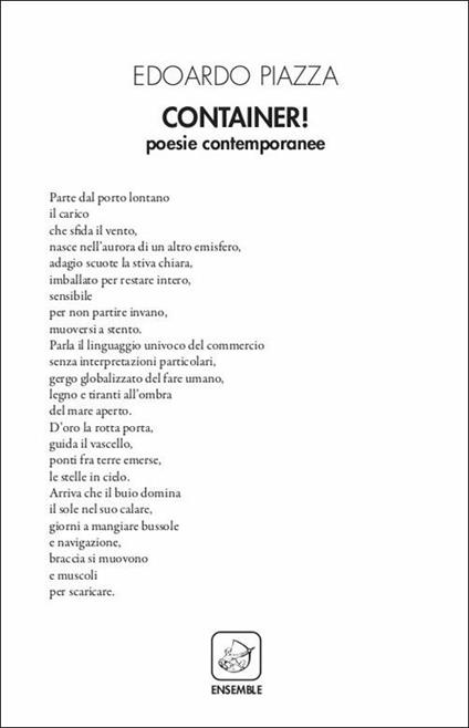 Container! Poesie contemporanee - Edoardo Piazza - copertina