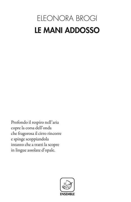 Le mani addosso - Eleonora Brogi - copertina