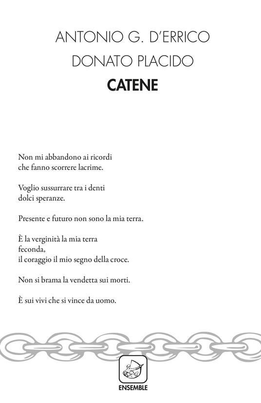 Catene - Antonio G. D'Errico,Donato Placido - copertina