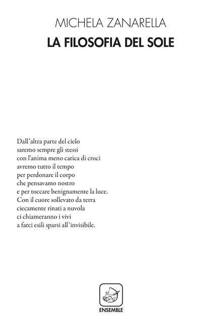 La filosofia del sole - Michela Zanarella - copertina