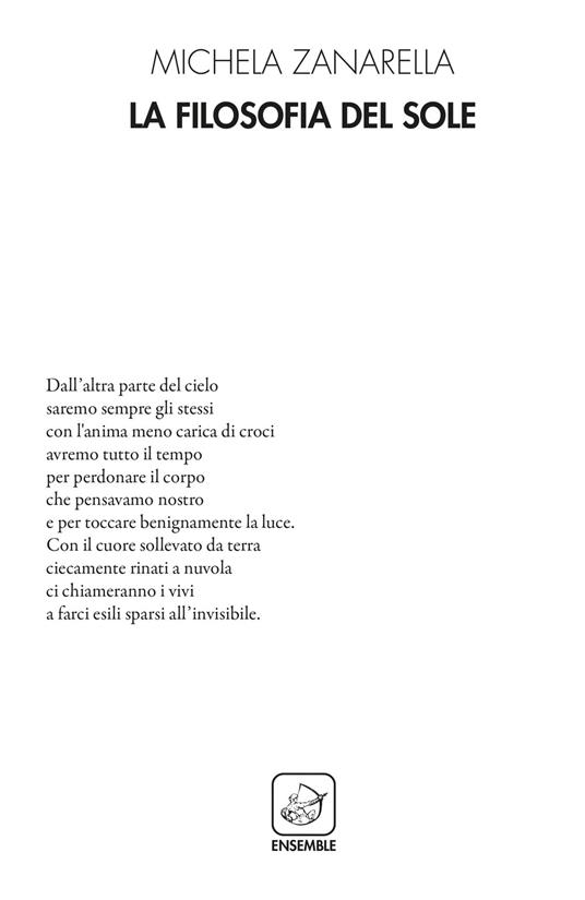 La filosofia del sole - Michela Zanarella - copertina