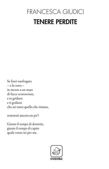 Tenere perdite - Francesca Giudici - copertina