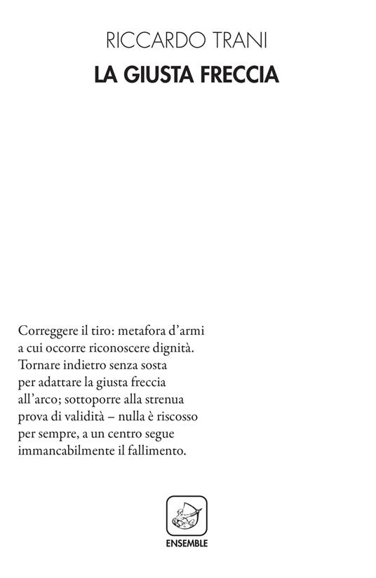 La giusta freccia - Riccardo Trani - copertina
