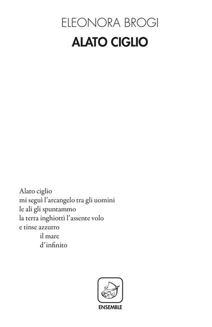 Alato ciglio - Eleonora Brogi - copertina