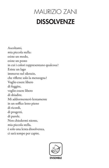 Dissolvenze - Maurizio Zani - copertina