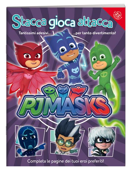 Stacca gioca attacca. Pj Masks. Con adesivi. Ediz. a colori - copertina