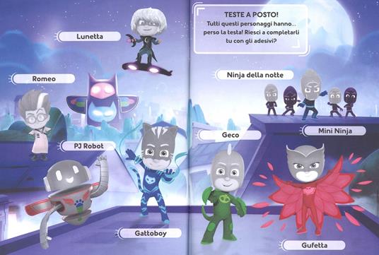 Stacca gioca attacca. Pj Masks. Con adesivi. Ediz. a colori - 3