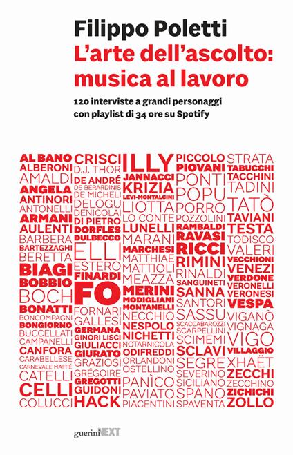L'arte dell'ascolto: musica al lavoro. 120 interviste a grandi personaggi con playlist di 34 ore su Spotify - Filippo Poletti - copertina