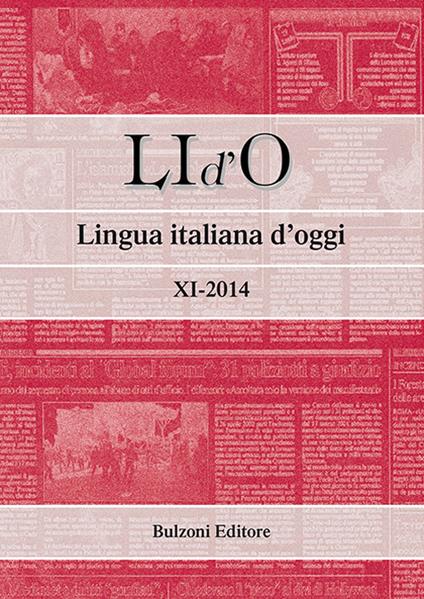 LI d'O. Lingua italiana d'oggi (2014). Vol. 11 - copertina