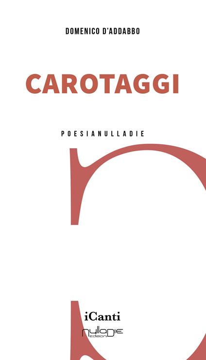Carotaggi - Domenico D'Addabbo - copertina