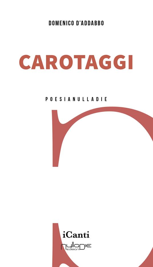 Carotaggi - Domenico D'Addabbo - copertina