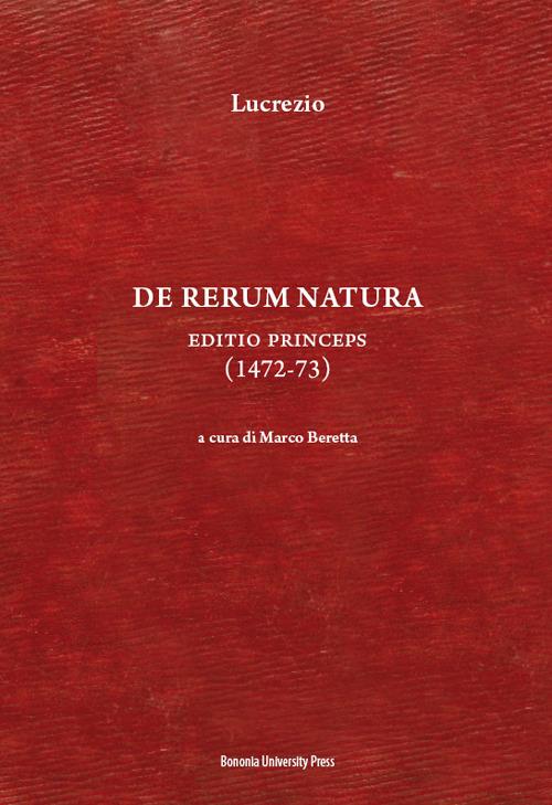 De rerum natura. Editio princeps (1472-73) - Tito Lucrezio Caro - copertina