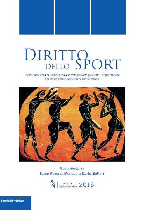 Diritto dello sport (2015) vol. 3-4 - copertina
