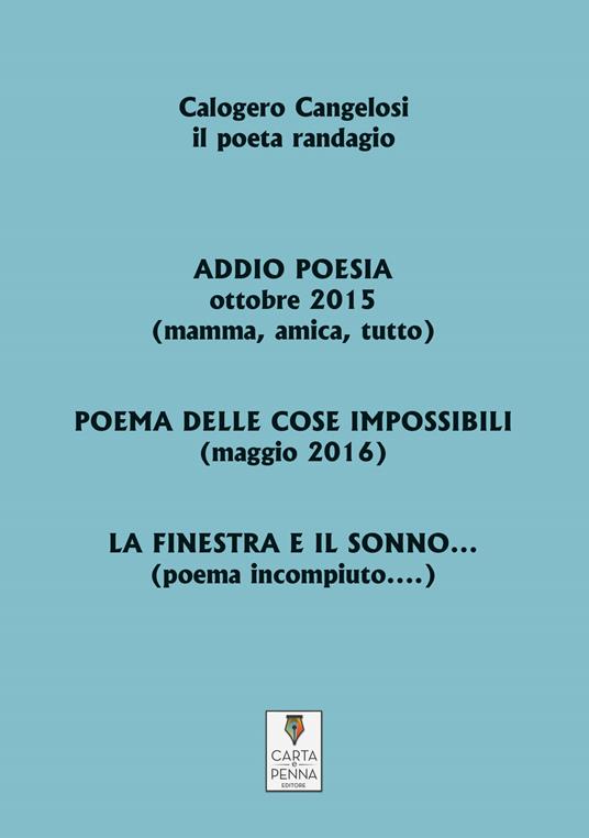 Il poema delle cose impossibili - Calogero Cangelosi - copertina
