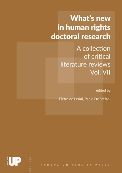 What’s new in human rights doctoral research. A collection of critical literature reviews. Vol. 7 - copertina