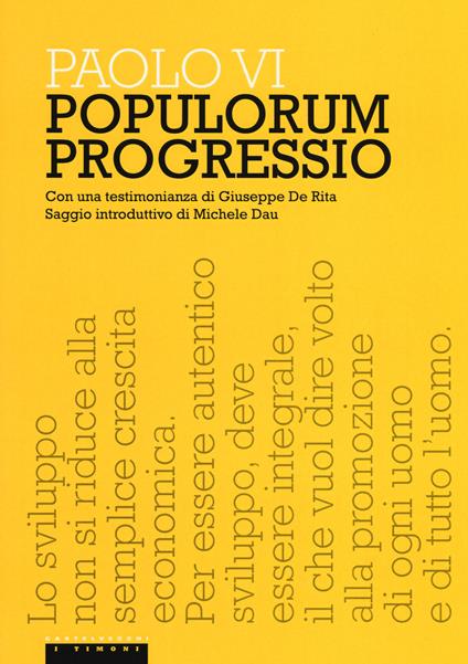 Populorum progressio - Paolo VI - copertina