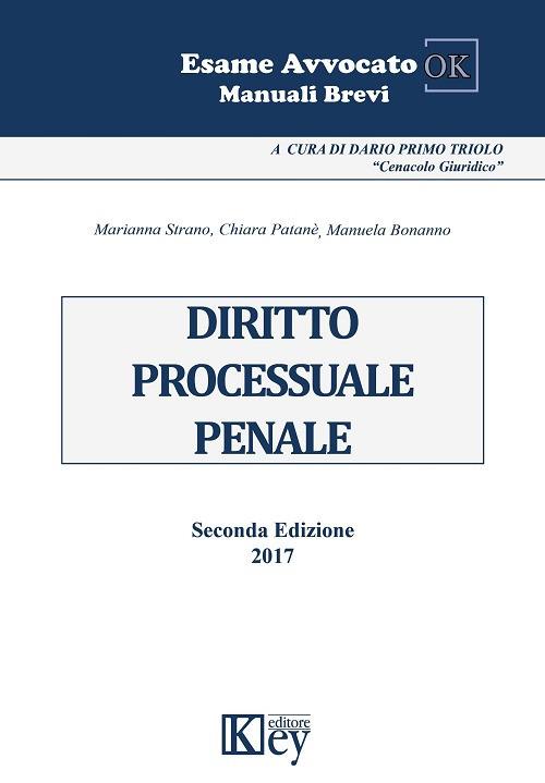 Diritto processuale penale - Manuela Bonanno,Chiara Patanè,Marianna Strano - copertina