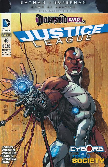 Justice league. Variant cyborg. Vol. 46 - Geoff Johns,David G. Walker - copertina