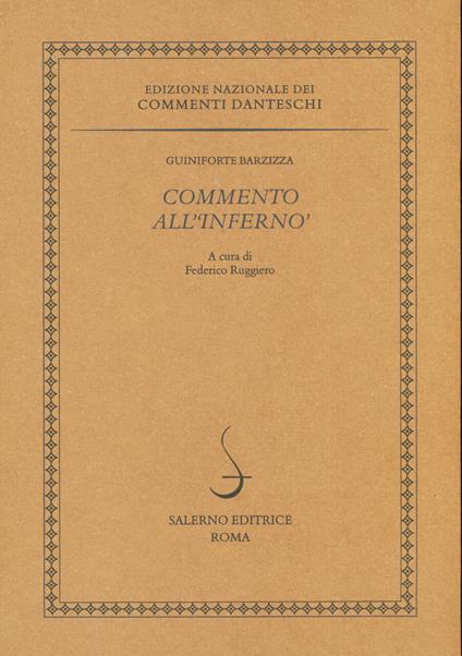Commento all'«Inferno» - Guiniforte Barzizza - copertina