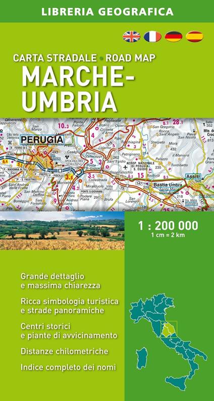 Marche-Umbria 1:200.000 - copertina