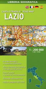 Lazio. Carta stradale 1:200.000