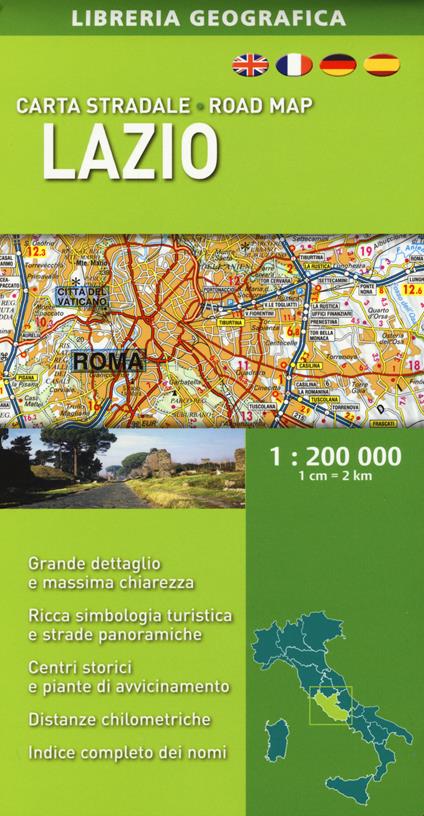 Lazio. Carta stradale 1:200.000 - copertina
