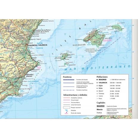 British Isles. Carta murale geografica. Scala 1 : 1 000 000 - 2