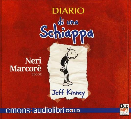 Diario di una schiappa letto da Neri Marcorè. Audiolibro. CD Audio formato MP3 - Jeff Kinney - copertina