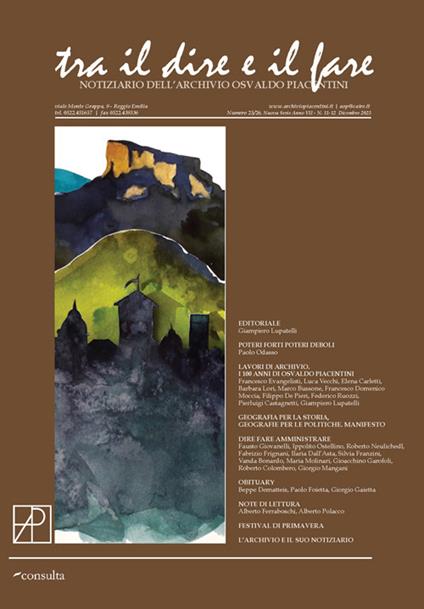 Tra il dire e il fare. Notiziario dell'Archivio Osvaldo Piacentini (2023). Ediz. speciale. Vol. 11-12 - copertina