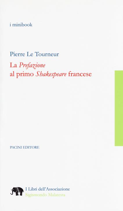 La «Prefazione» al primo «Shakespeare» francese - Pierre Le Tourneur - copertina