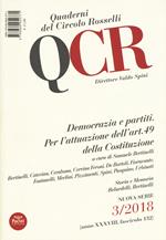 QCR. Quaderni del Circolo Fratelli Rosselli (2018). Vol. 3: Democrazia e partiti. Per l'attuazione dell'art. 49 della Costituzione.