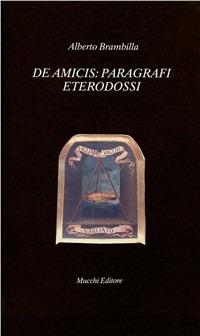 De Amicis: paragrafi eterodossi - Alberto Brambilla - copertina
