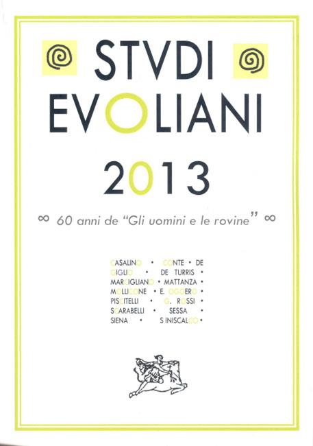 Studi evoliani 2013. 60 anni de «Gli uomini e le rovine» - copertina