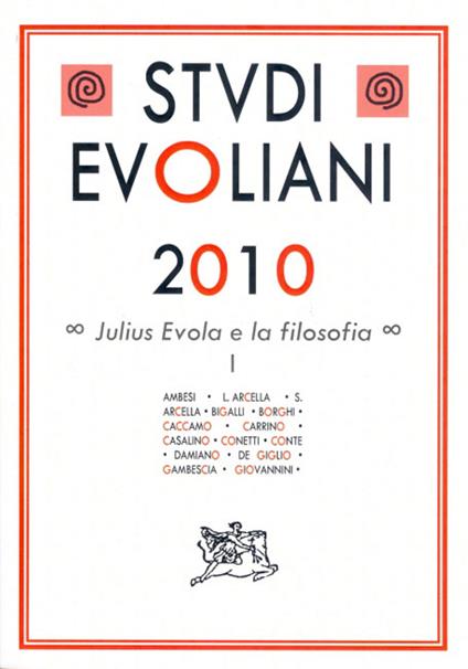 Studi evoliani 2010. Julius Evola e la filsofia - copertina