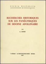 Recherches historiques sur les panégyriques de Sidoine Apollinaire (1942)